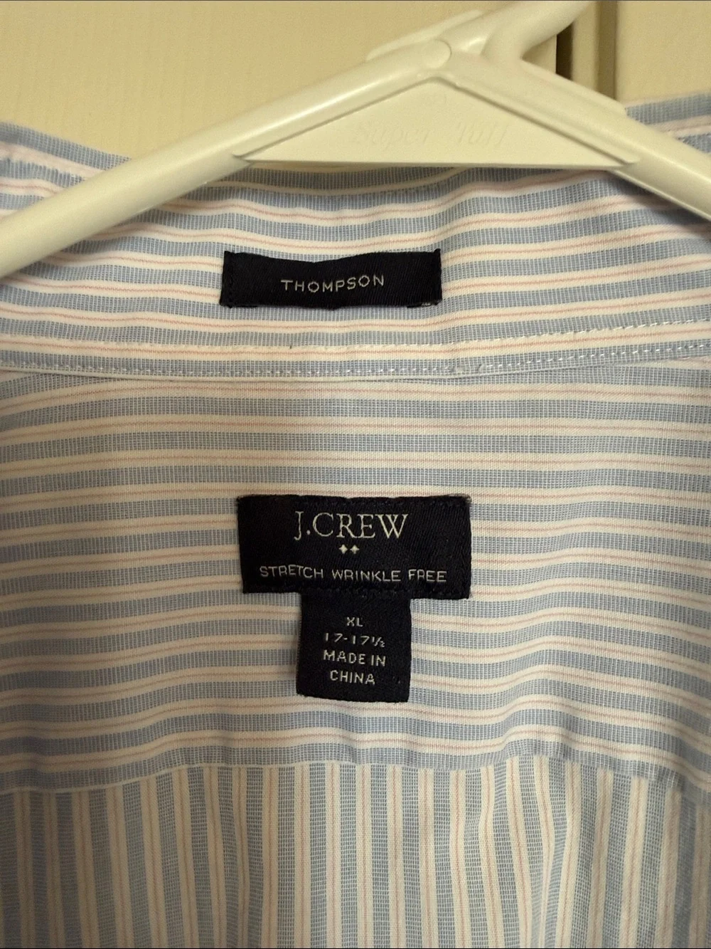 J. Crew Light Blue, White, Pink Stripe Thompson Button Down Shirt